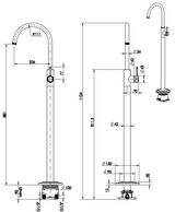 Mica Heritage Freestanding Bath Mixer - TRIM KIT ONLY