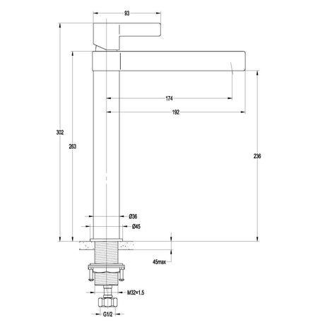 Vivo - Tall Basin Mixer