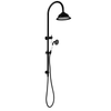Bordeaux - Matte Black Integrated Shower Rail with Handshower and Overhead Shower