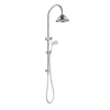 Bordeaux - Polished Chrome Integrated Shower Rail with Handshower and Overhead Shower