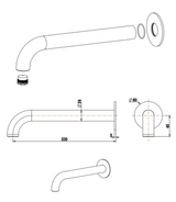 Mica Heritage Bath/Basin Spout 220mm