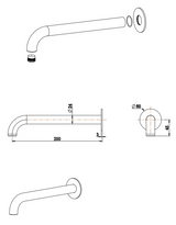 Mica - Gunmetal 250mm Bath Spout