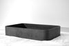 Rektangle Concrete Basin - 550x400x100mm, Coal