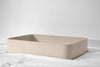 Rektangle Concrete Basin - 550x400x100mm, Ivory