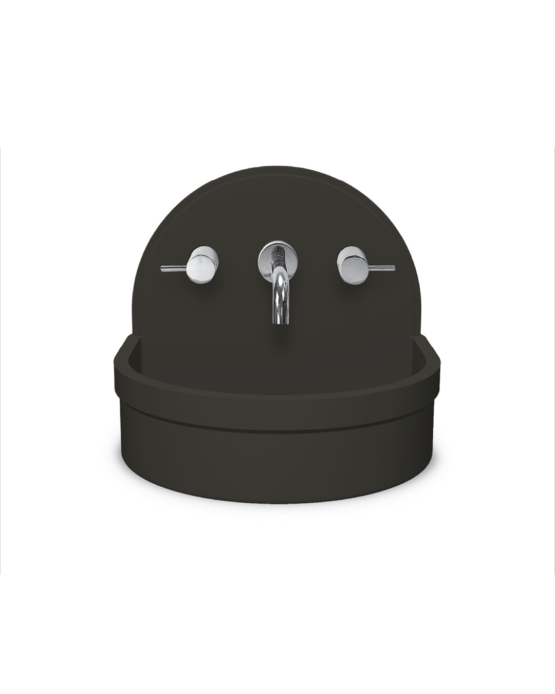 Betty Concrete Basin Surface Mount - 410x350x350mm Charcoal