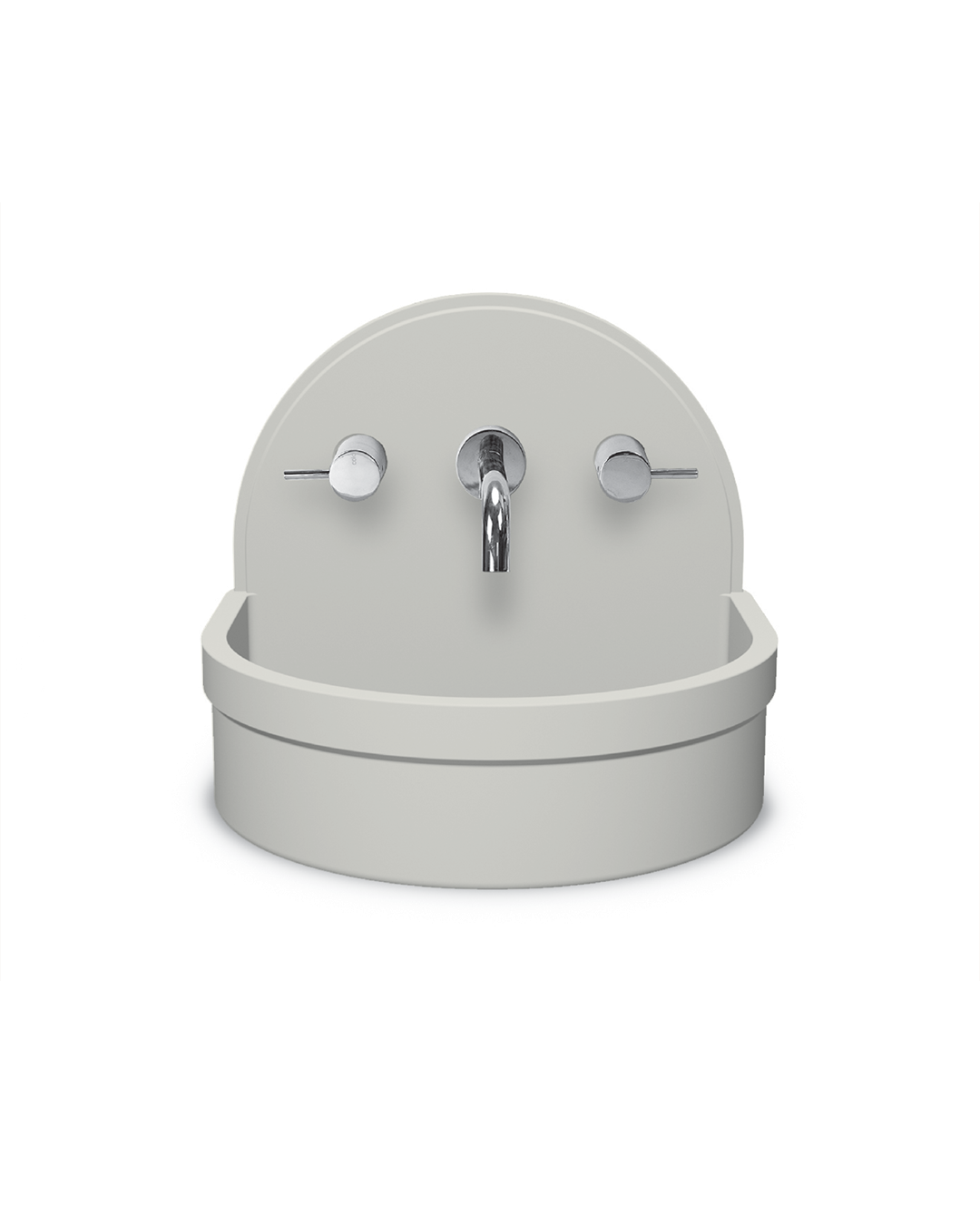 Betty Concrete Basin Surface Mount - 410x350x350mm Ivory