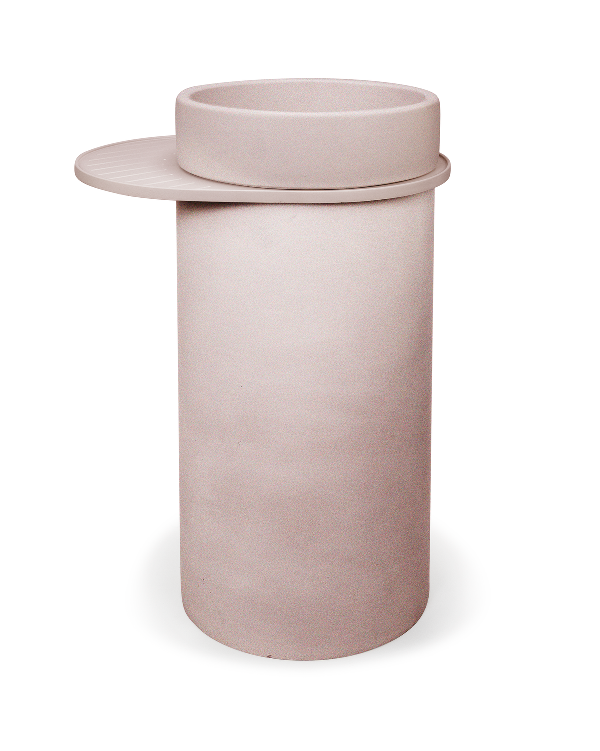Cylinder Concrete Bowl Basin - Freestanding with Tray