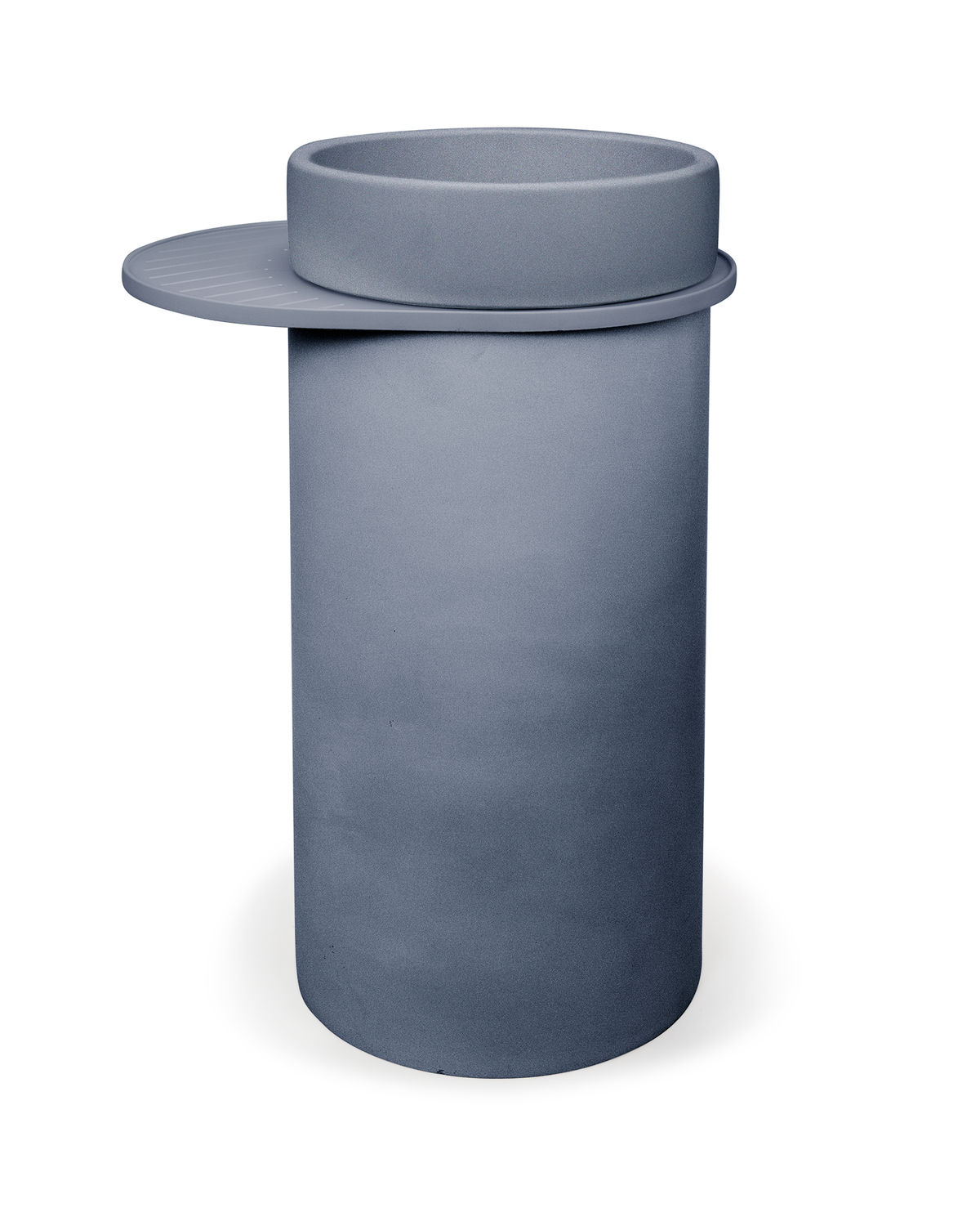 Cylinder Concrete Bowl Basin - Freestanding with Tray