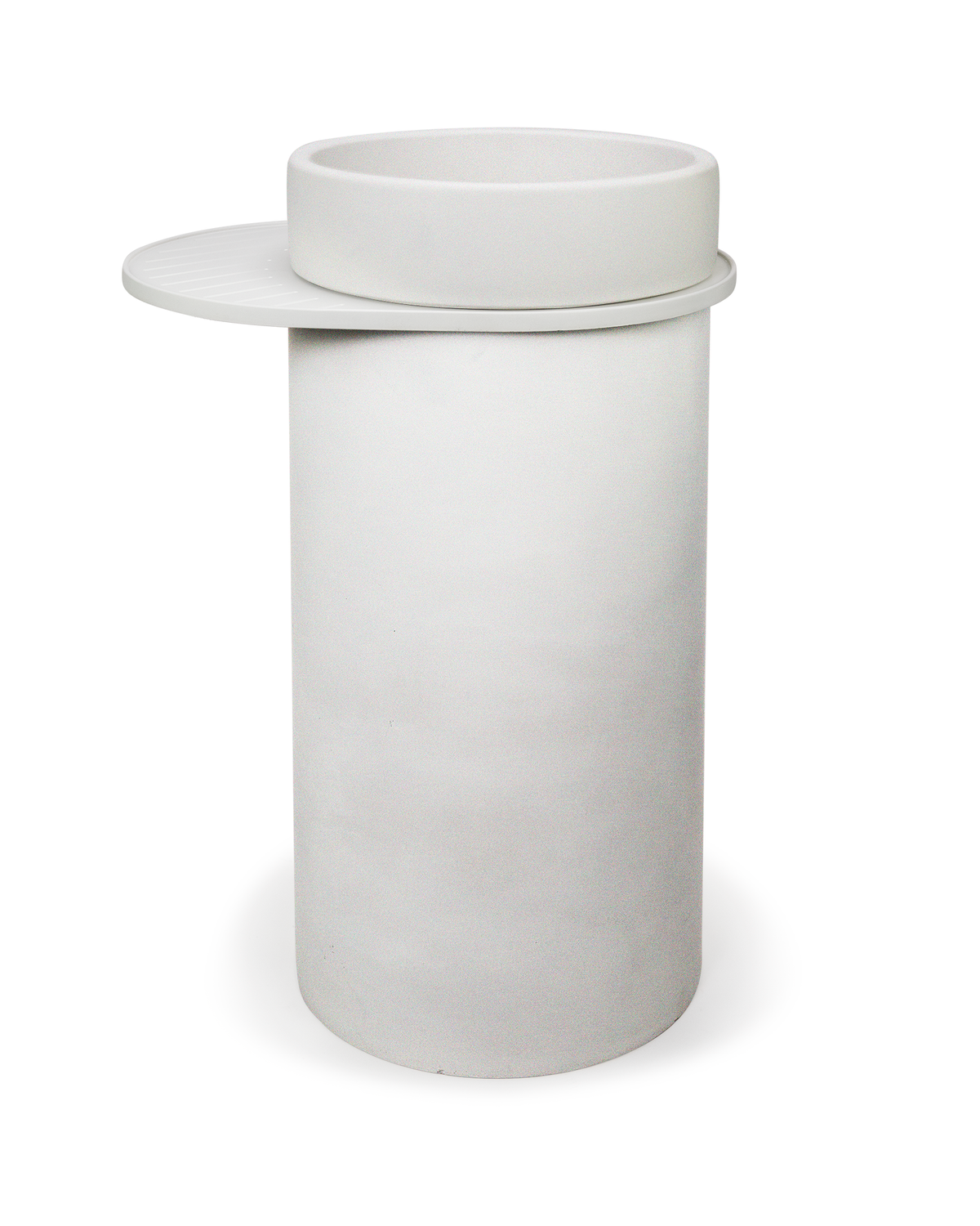 Cylinder Concrete Bowl Basin - Freestanding with Tray