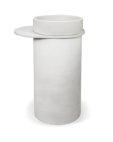 Cylinder Concrete Bowl Basin - Freestanding with Tray