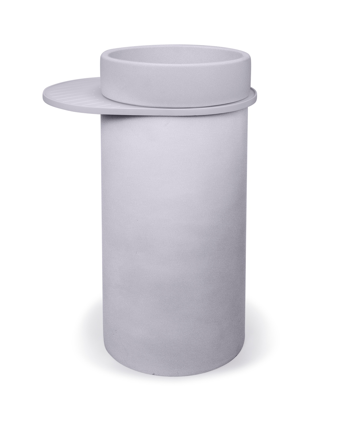 Cylinder Concrete Bowl Basin - Freestanding with Tray