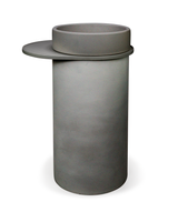 Cylinder Concrete Bowl Basin - Freestanding with Tray