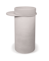 Cylinder Concrete Bowl Basin - Freestanding with Tray