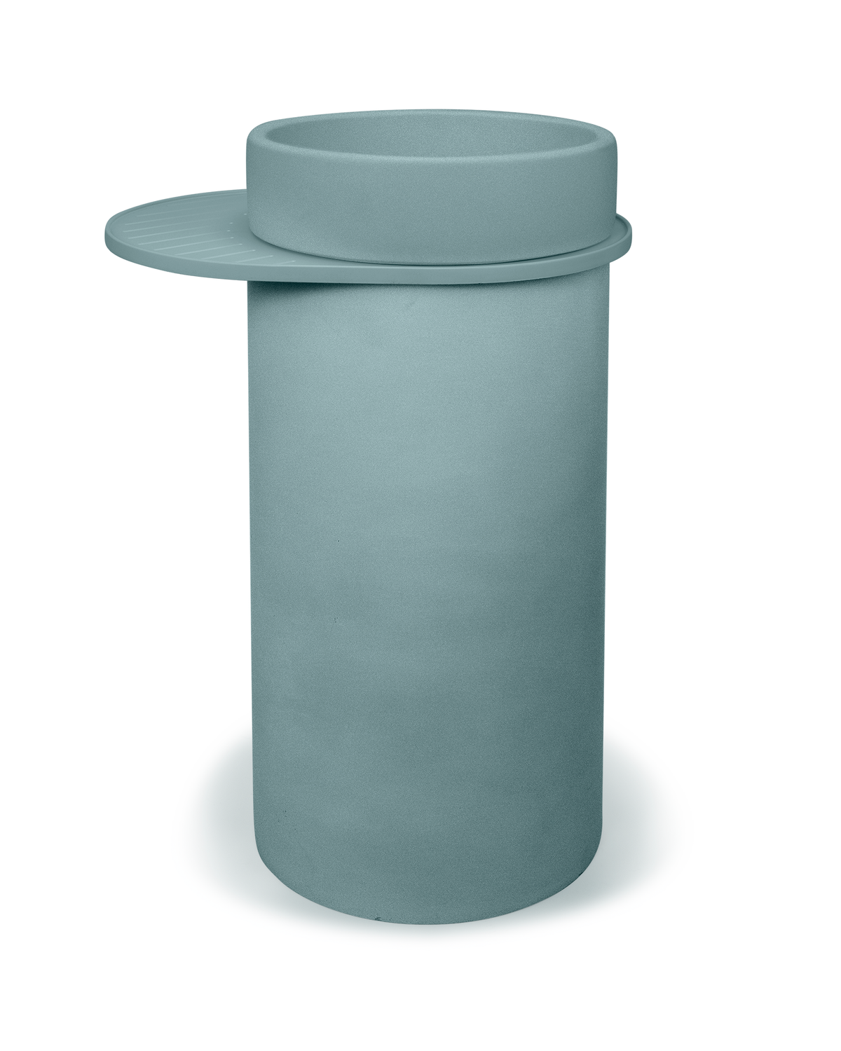 Cylinder Concrete Bowl Basin - Freestanding with Tray