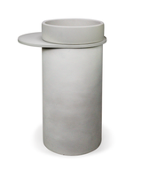 Cylinder Concrete Bowl Basin - Freestanding with Tray