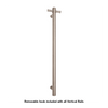 Thermorail - Straight/Round 12Volt Vertical Bar 900x142x100mm 22Watts With Optional Hook - Brushed