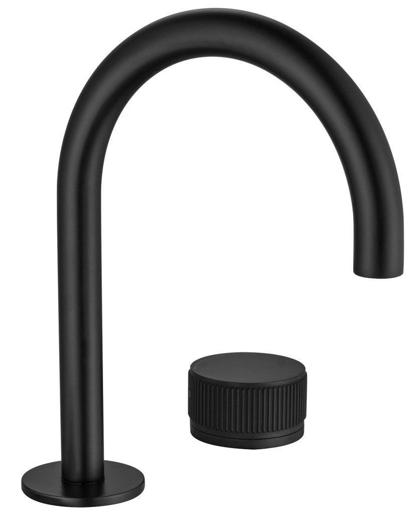 Mica - Fluted Gooseneck Hob Basin Mixer