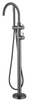 Mica - Fluted Freestanding Bath Mixer with Hand Shower