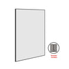 Ablaze - Carson Rectangle Black Framed Mirror - 900x750mm - Includes Mirror Demister