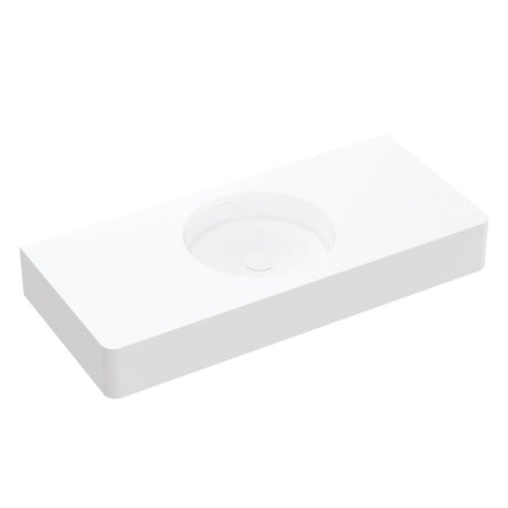 Encanto 1000 Solid Surface Wall Hung Basin with Overflow