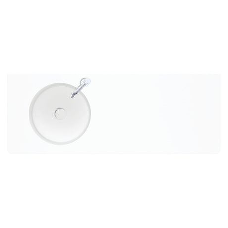 Encanto 1200 Solid Surface Wall Hung Left Hand Basin with Overflow