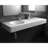 Encanto 1200 Solid Surface Wall Hung Left Hand Basin with Overflow