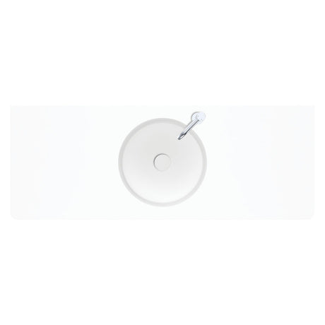 Encanto 1200 Solid Surface Wall Hung Centre Basin with Overflow
