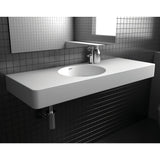 Encanto 1200 Solid Surface Wall Hung Centre Basin with Overflow