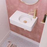 Encanto 470 Solid Surface Wall Hung Basin with Overflow
