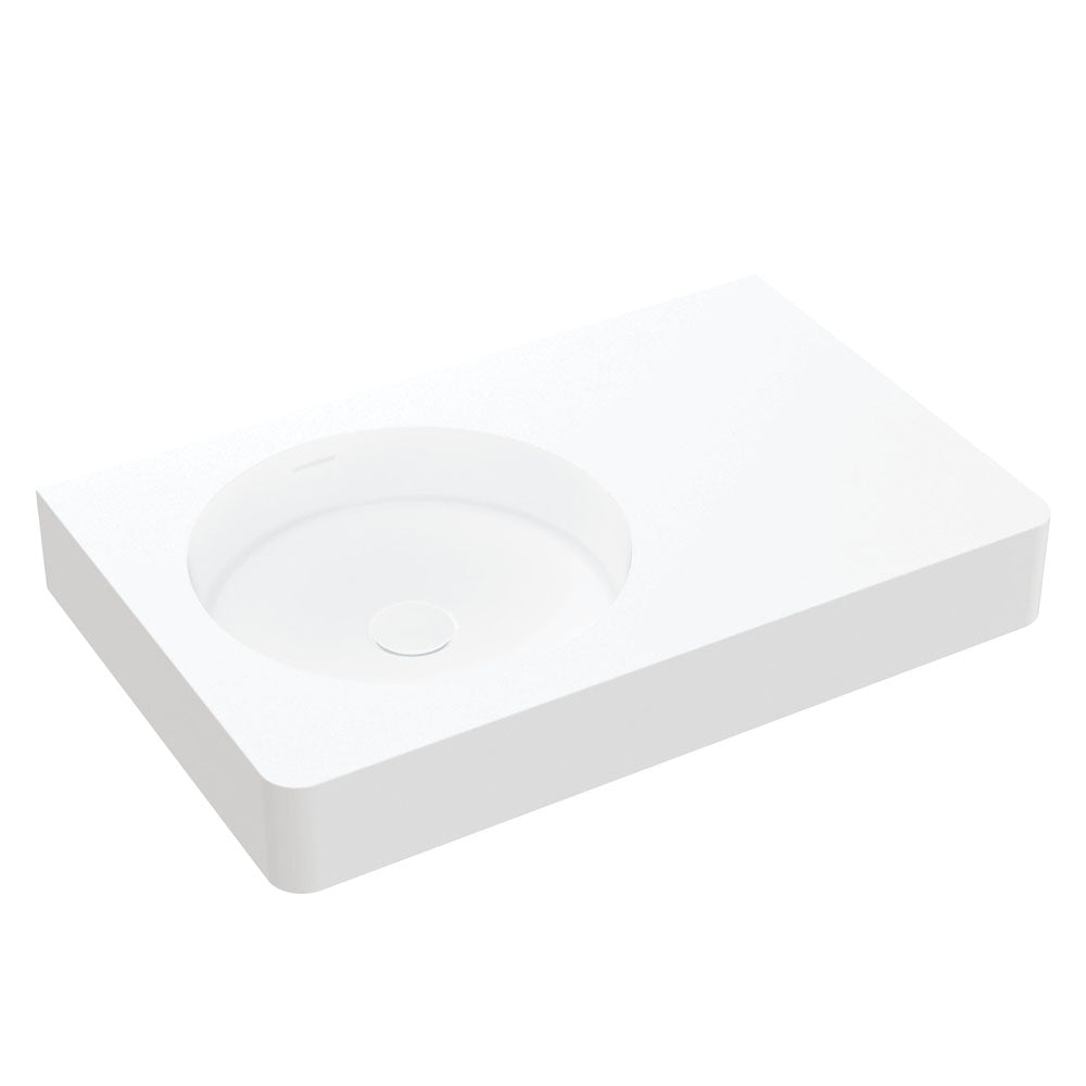 Encanto 700 Left Hand Bowl Wall Hung Basin with Overflow