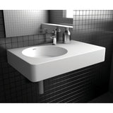 Encanto 700 Left Hand Bowl Wall Hung Basin with Overflow