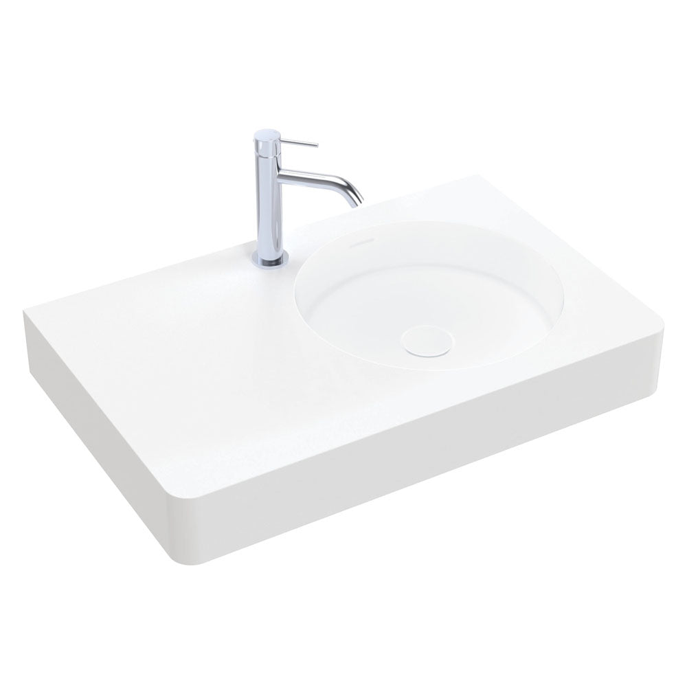 Encanto 700 Right Hand Bowl Wall Hung Basin with Overflow