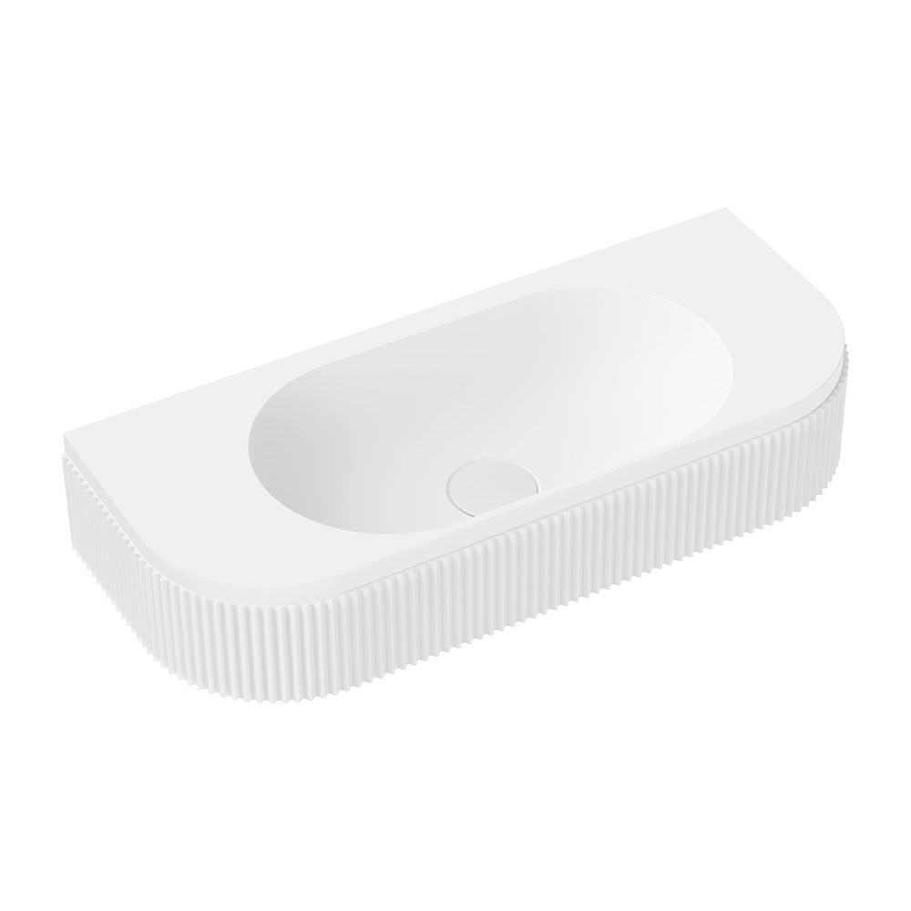 Minka Fluted Wall Hung Solid Surface Basin