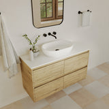Nero Above Counter Cast Stone Solid Surface Basin