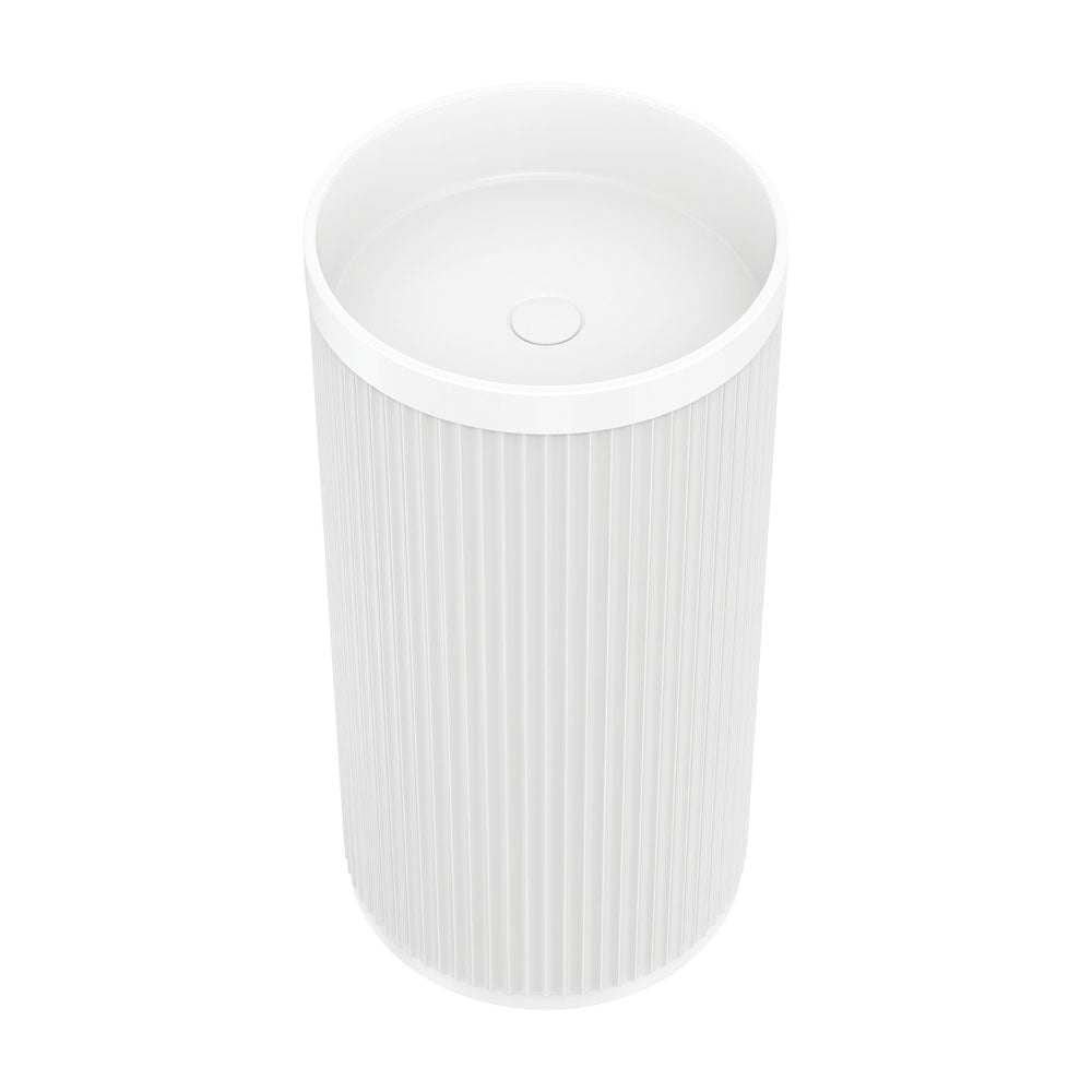 Minka Fluted Freestanding Solid Surface Basin