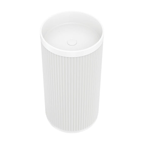 Minka Fluted Freestanding Solid Surface Basin