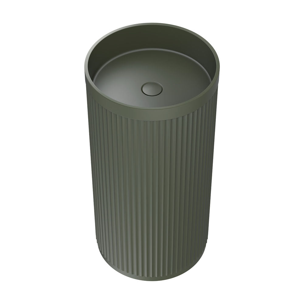 Minka Fluted Freestanding Solid Surface Basin