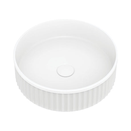 Minka Fluted Round Solid Surface Above Coutner Basin