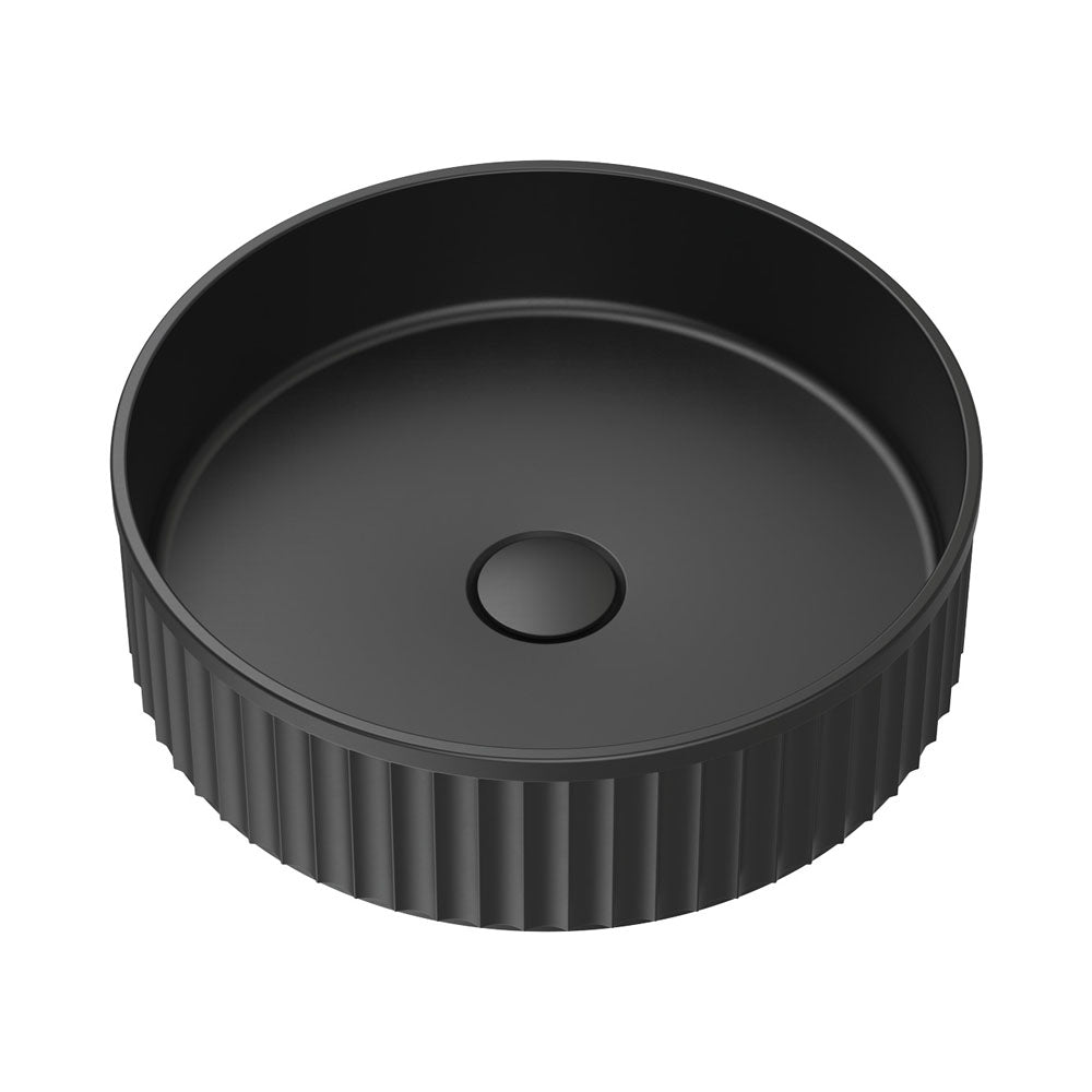 Minka Fluted Round Solid Surface Above Coutner Basin