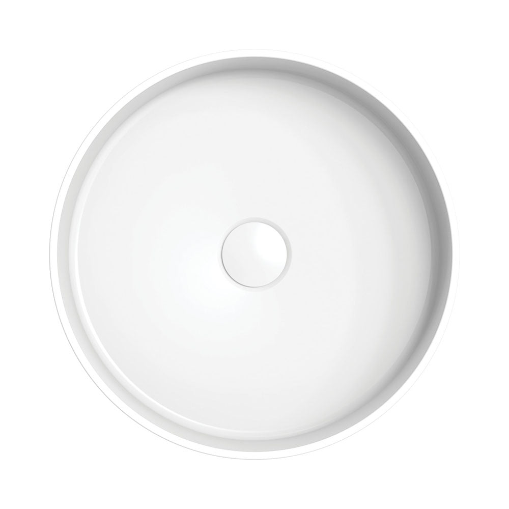 Minka Fluted Round Solid Surface Above Coutner Basin