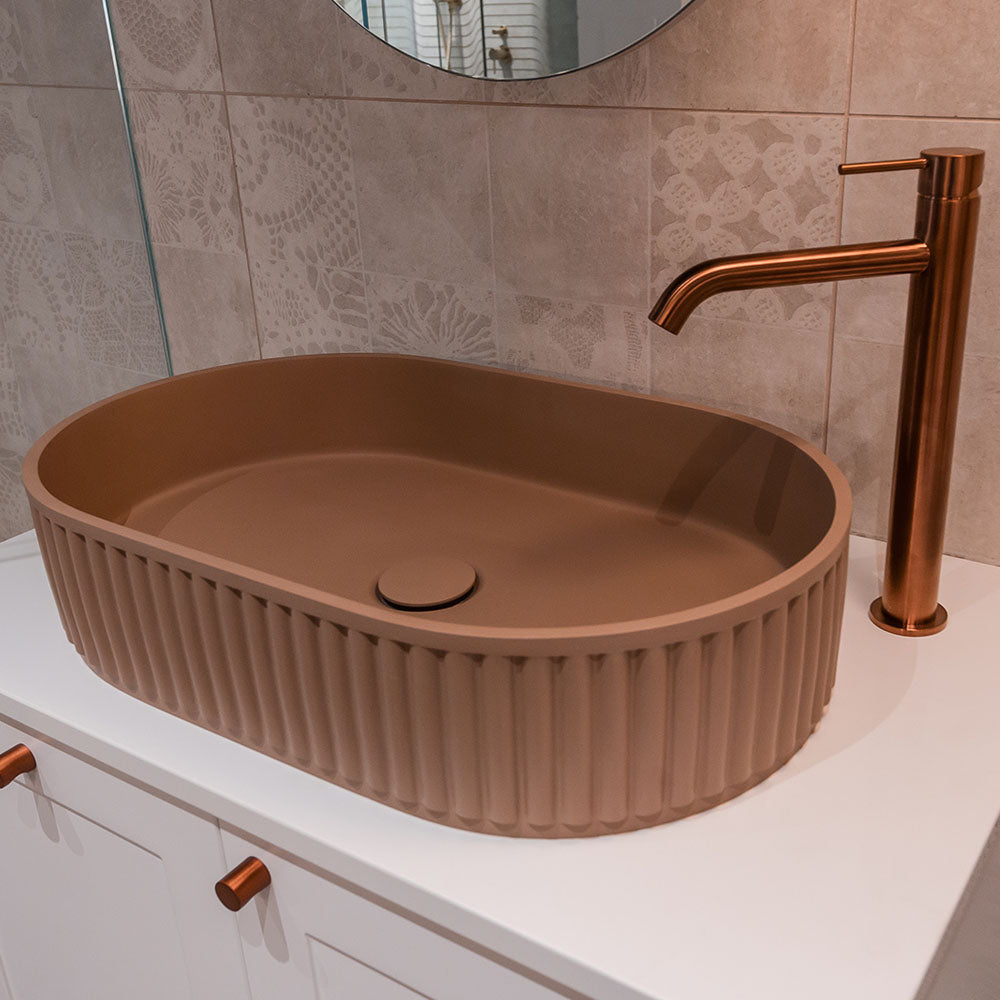 Minka Fluted Pill Shaped Solid Surface Basin
