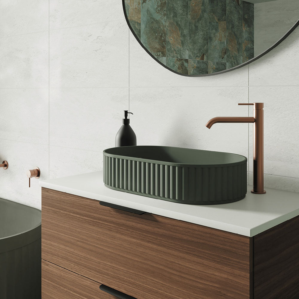 Minka Fluted Pill Shaped Solid Surface Basin