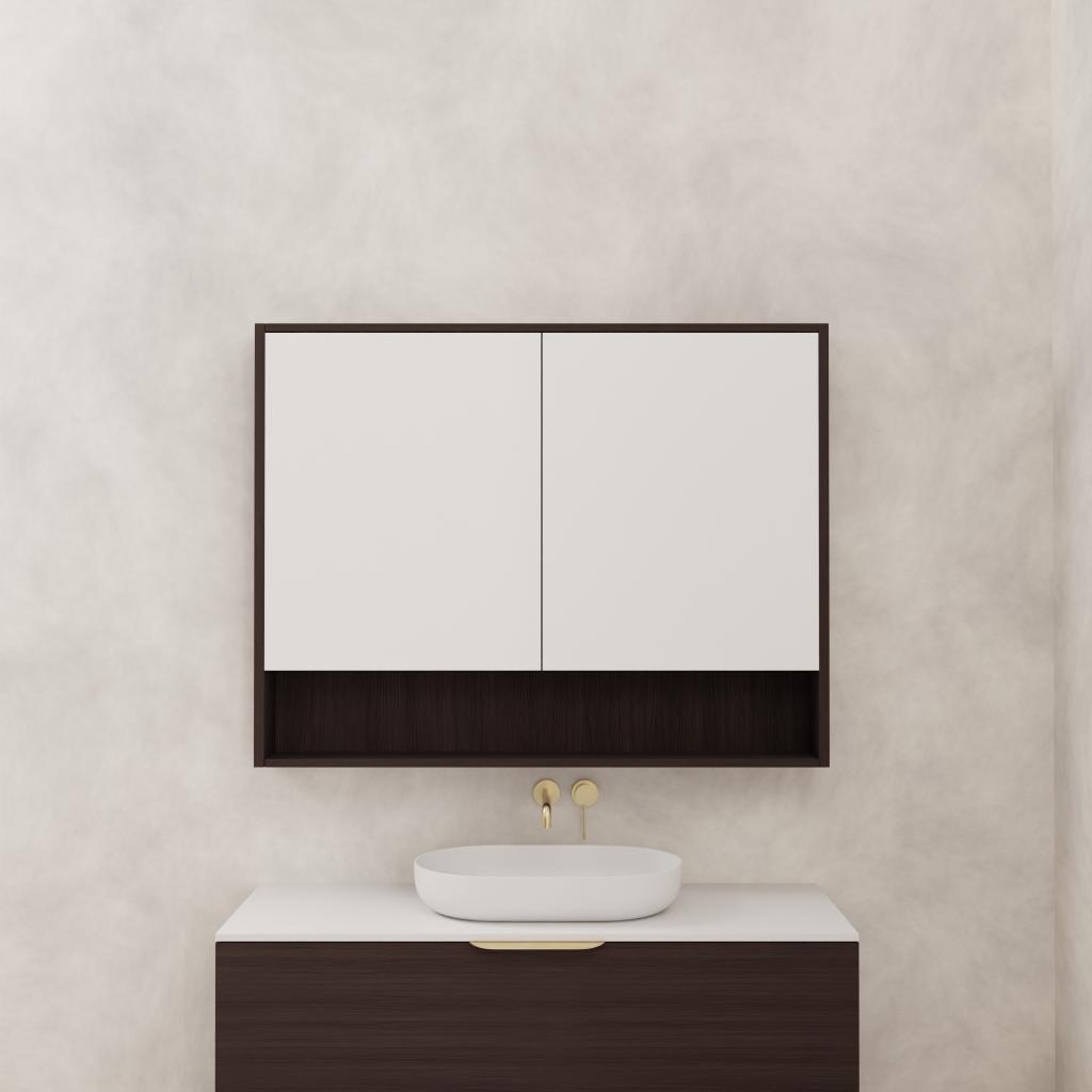 Carini - 1200mm Espresso Oak Shaving Cabinet