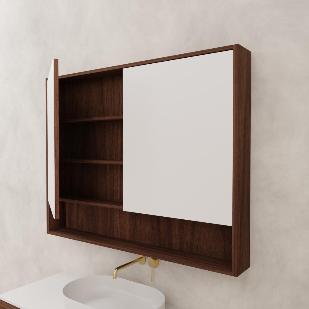 Carini - 1200mm Walnut Shaving Cabinet