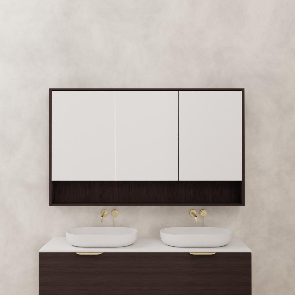 Carini - 1500mm Espresso Oak Shaving Cabinet