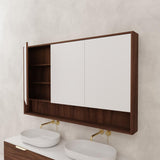 Carini - 1500mm Walnut Shaving Cabinet