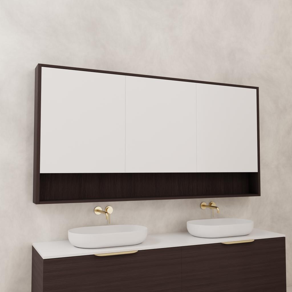 Carini - 1800mm Espresso Oak Shaving Cabinet