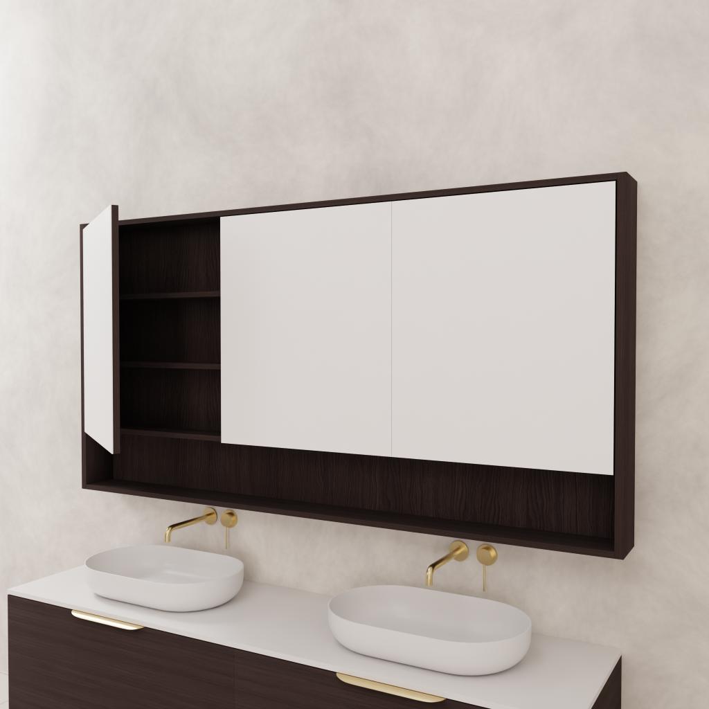 Carini - 1800mm Espresso Oak Shaving Cabinet