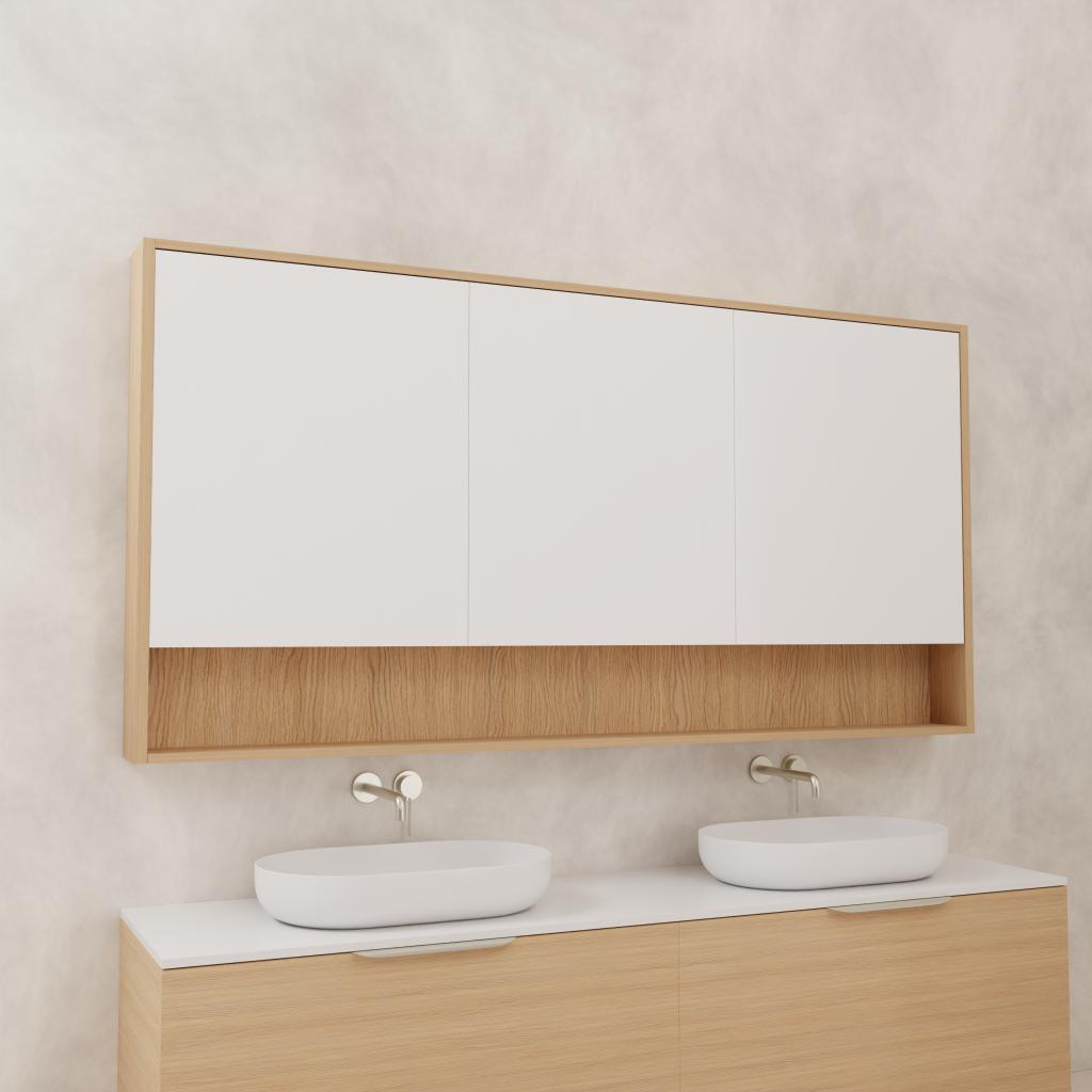 Carini - 1800mm Nordic Oak Shaving Cabinet