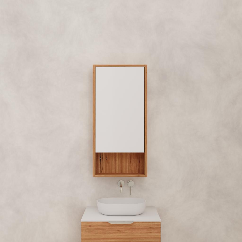 Carini - 450mm Blackbutt Shaving Cabinet